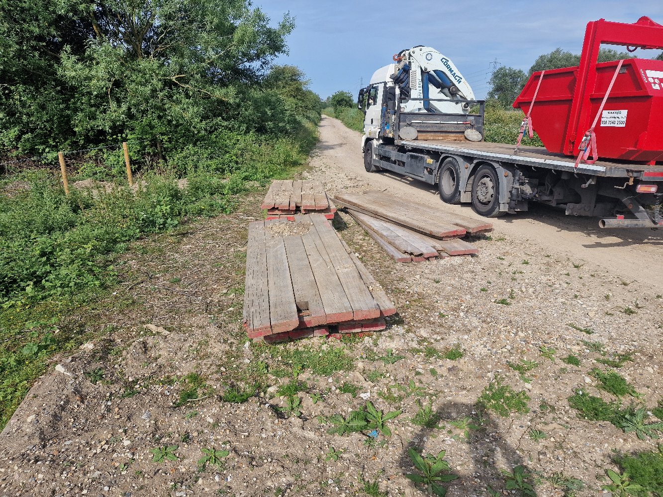 On-site delivery of construction materials in Kent